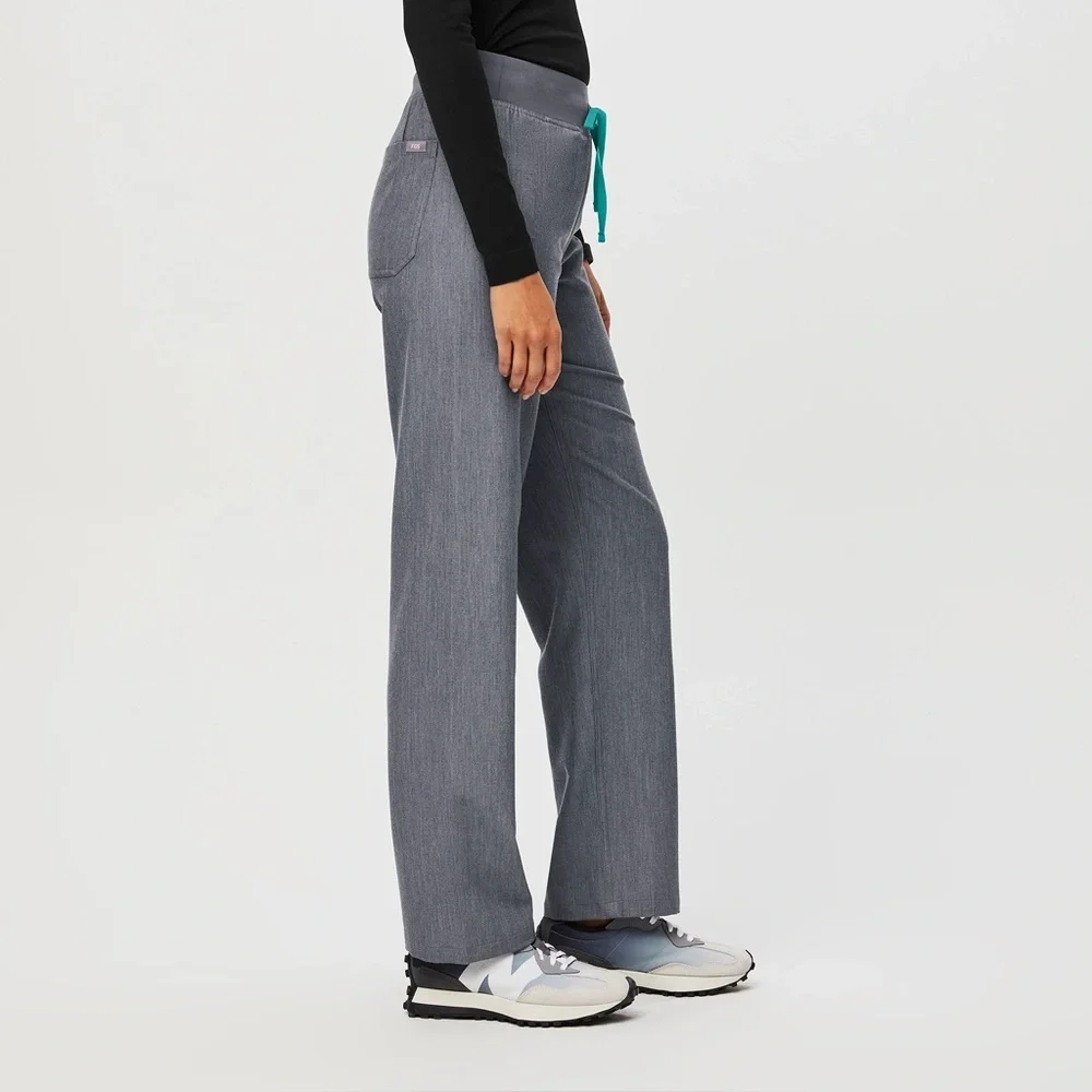 FIGS High Waisted Livingston Basic Scrub Pants in Graphite.